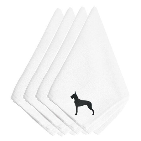 Carolines Treasures Great Dane Embroidered Napkins, Set of 4 BB3475NPKE